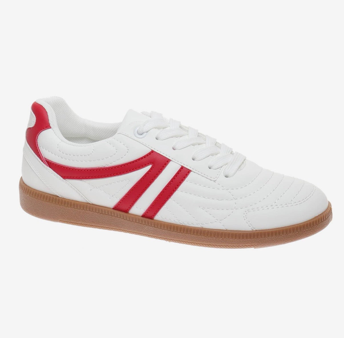 White + Red Poppy Sneakers