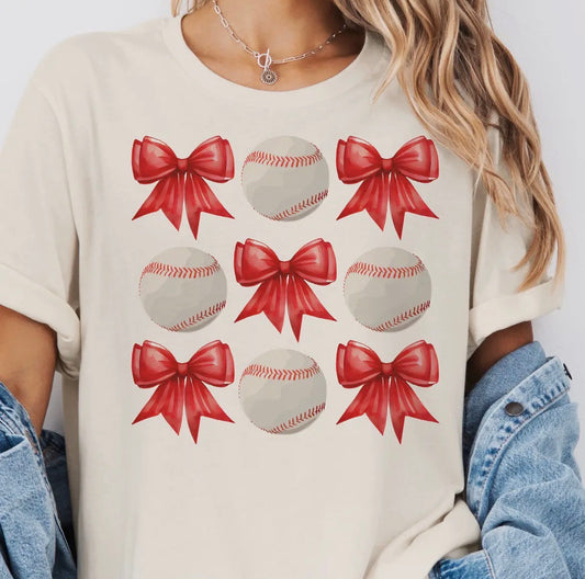 Baseball & Bows Tee