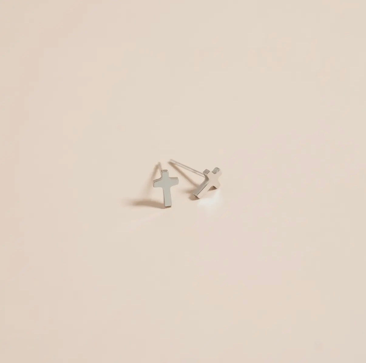 Simple Cross Stud Earrings