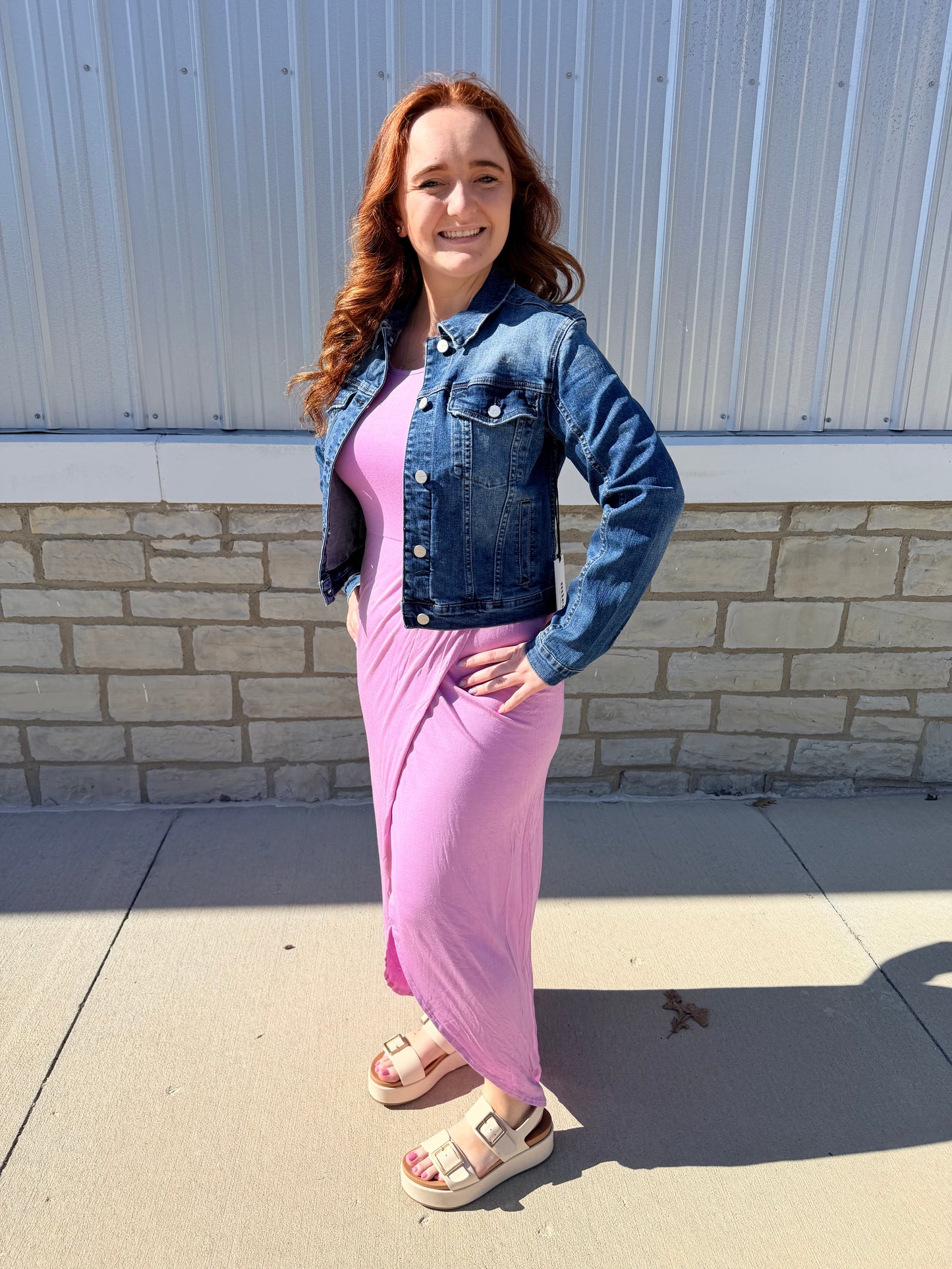 Orchid Tulip Hem Maxi Dress