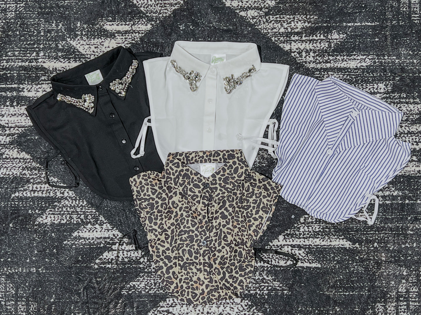 Faux Collar Half Shirts