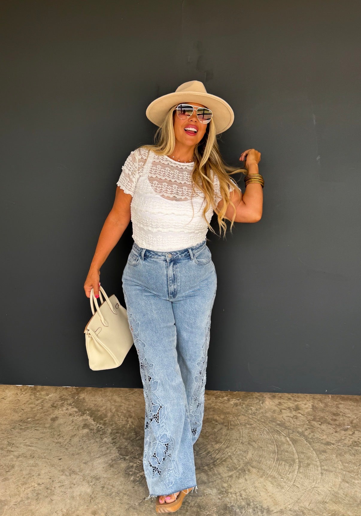Blakeley Floral Charm Wide Leg Jeans