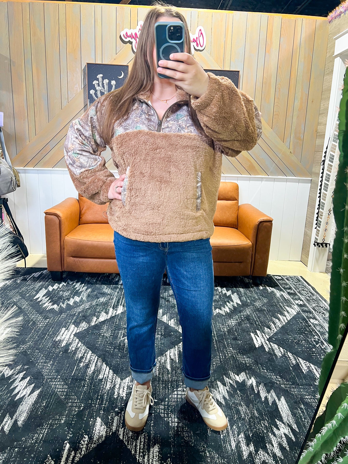 Blakeley Camo Sherpa Pullover