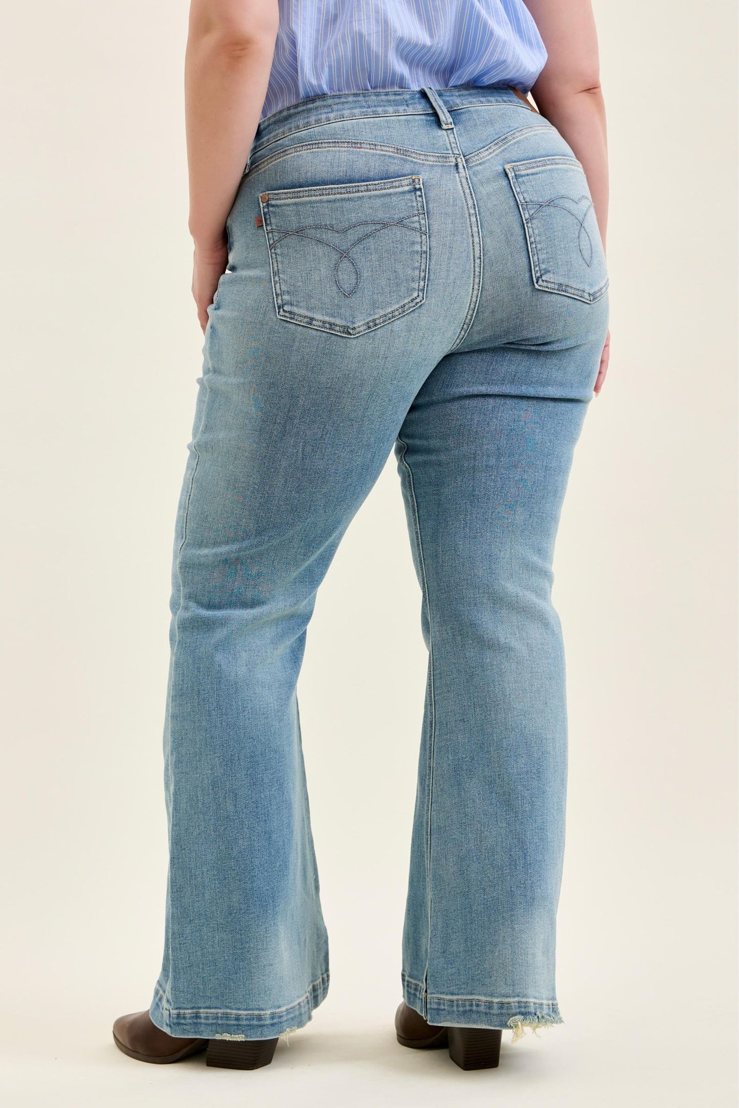 Judy Blue Allie Multi-Inseam Mid Rise Flare Jeans (JB 82718)