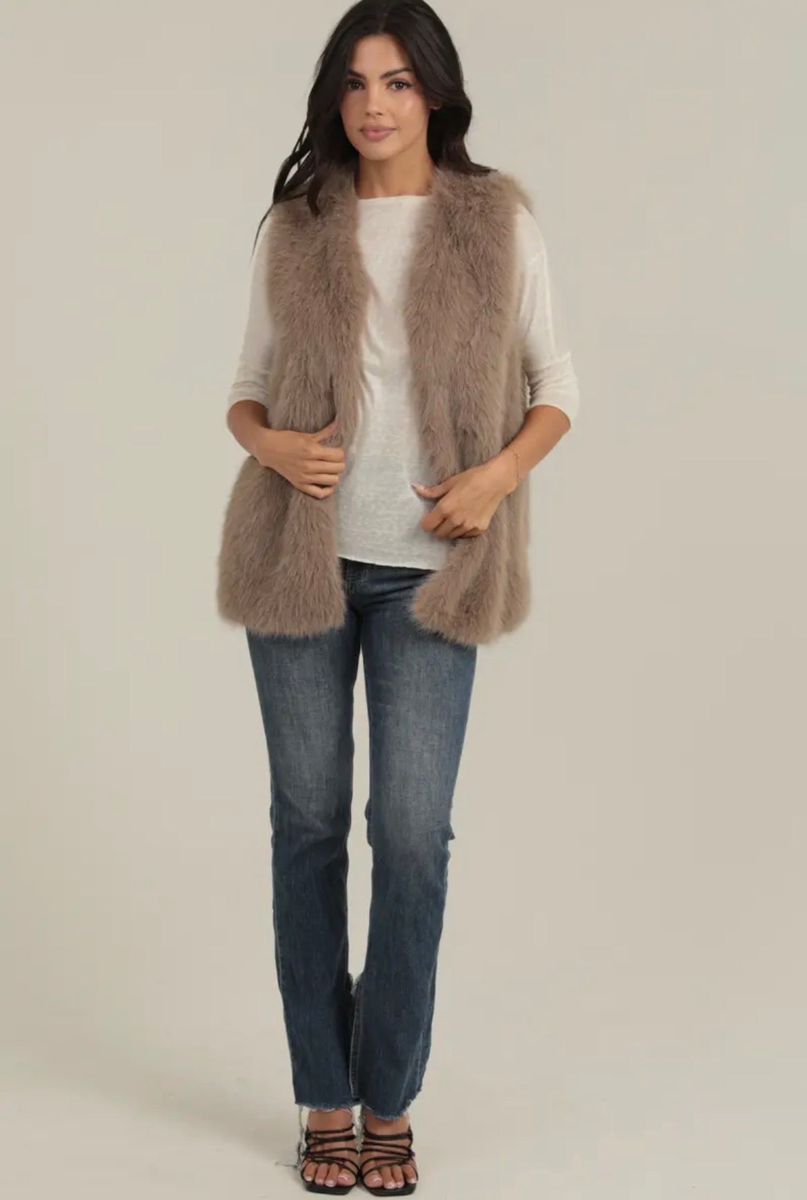 Mocha Faux Fur Vest