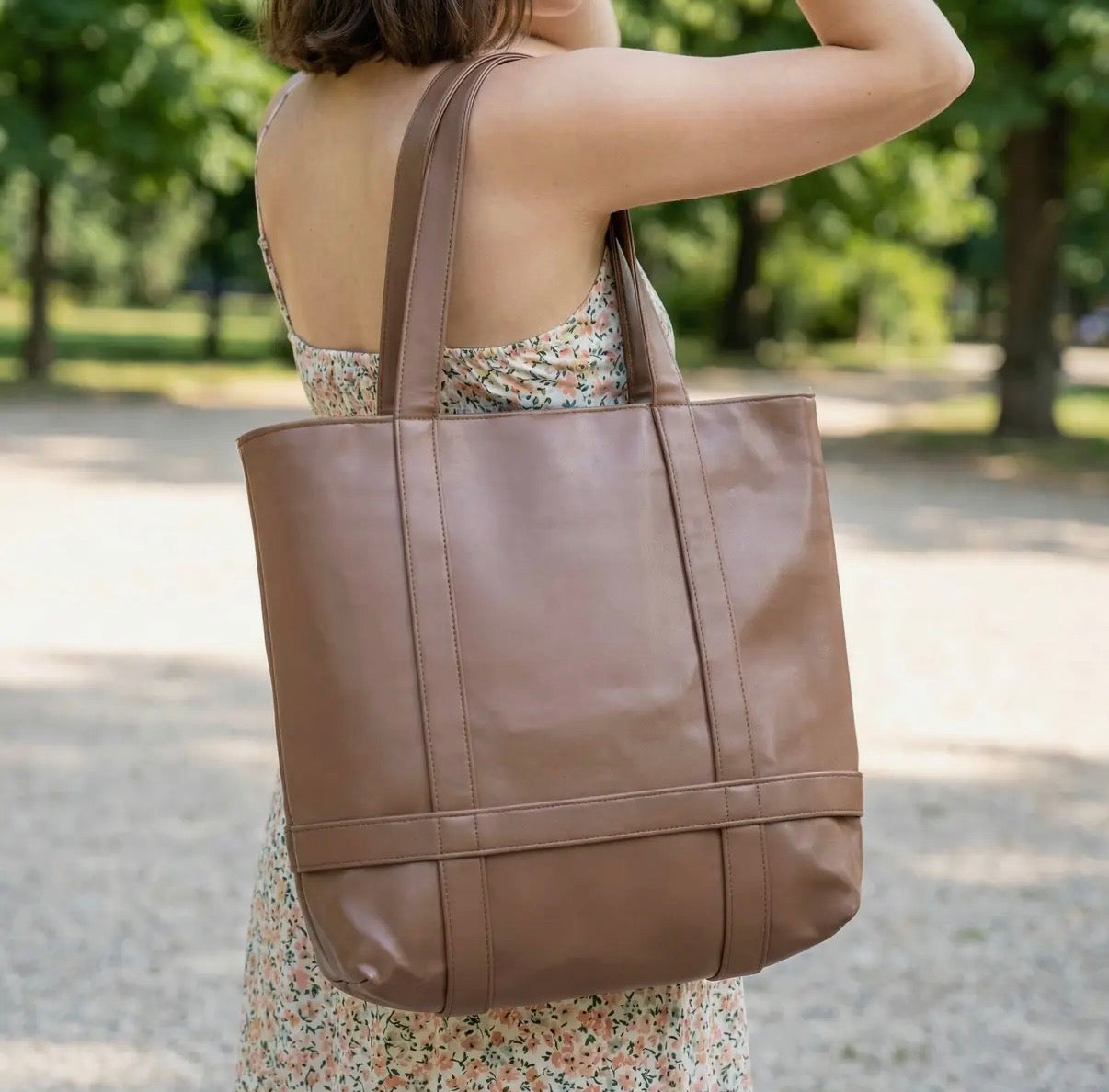 Pleather Hat Carrier Tote Bag