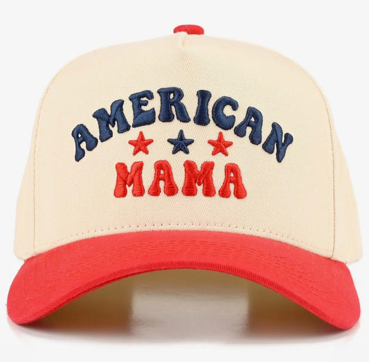 American Mama Embroidered Trucker Hat