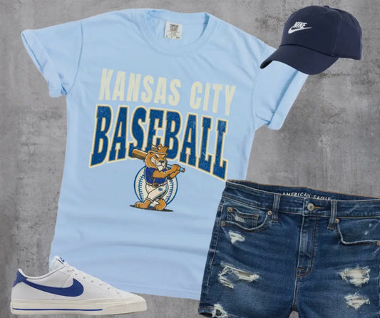 Kansas City Baseball Comfort Colors Tee