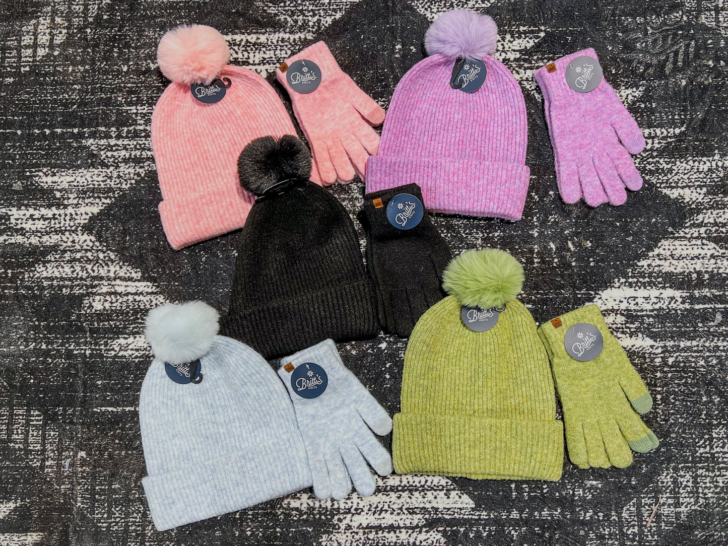 Britt’s Knits Pom Beanies & Gloves