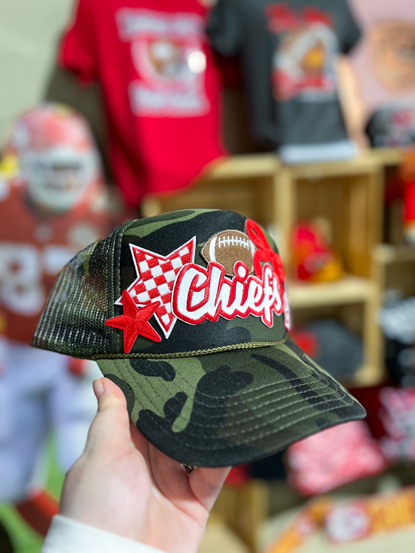 Camo Chiefs Football #1 Trucker Hat