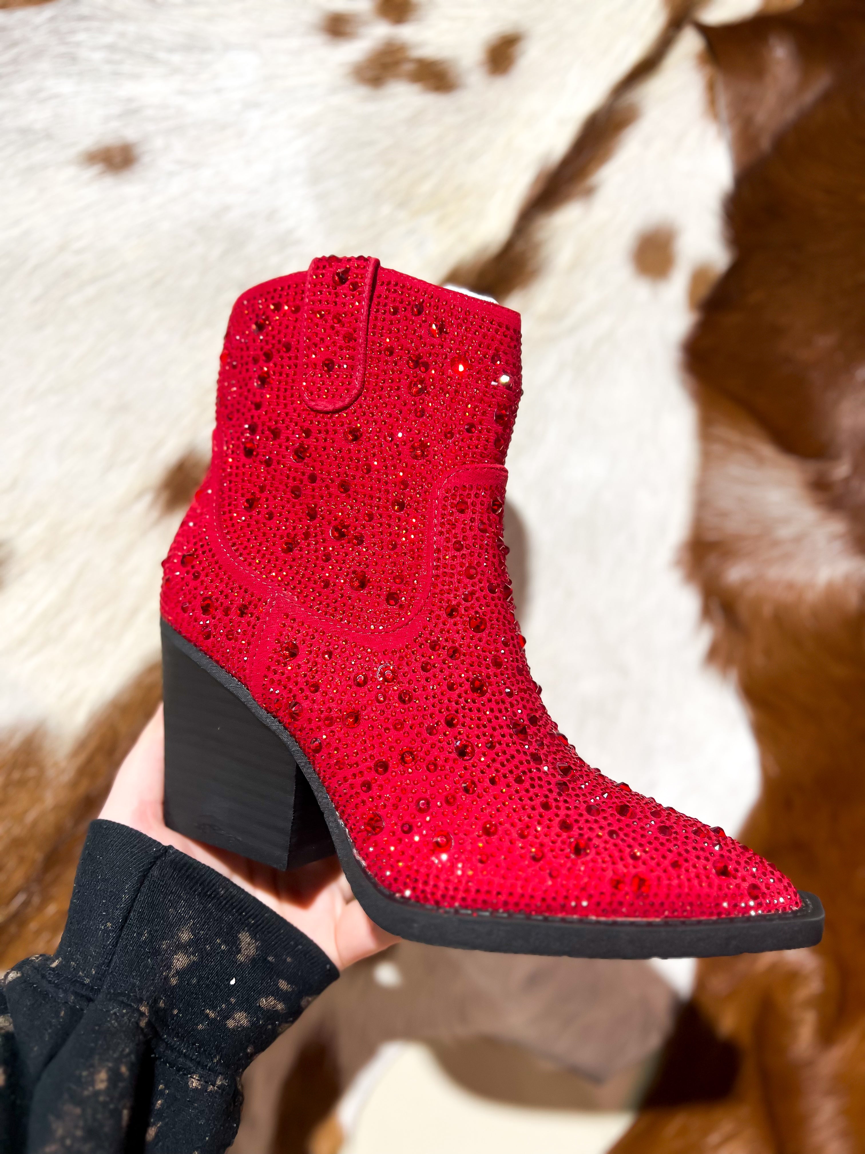 Red glitter cowboy online boots