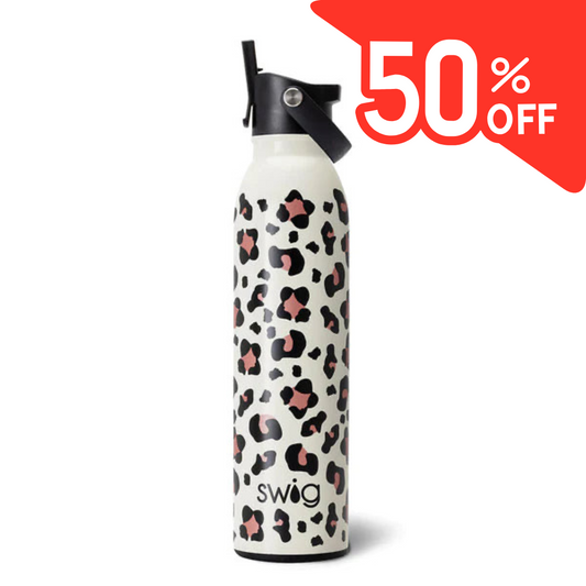 Swig Luxy Leopard Flip + Sip Water Bottle (20oz)