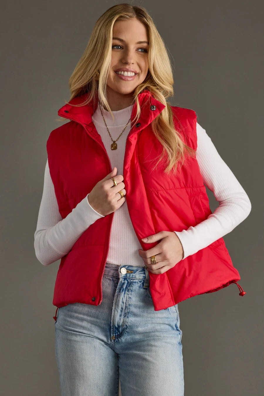 Red Puffer Vest