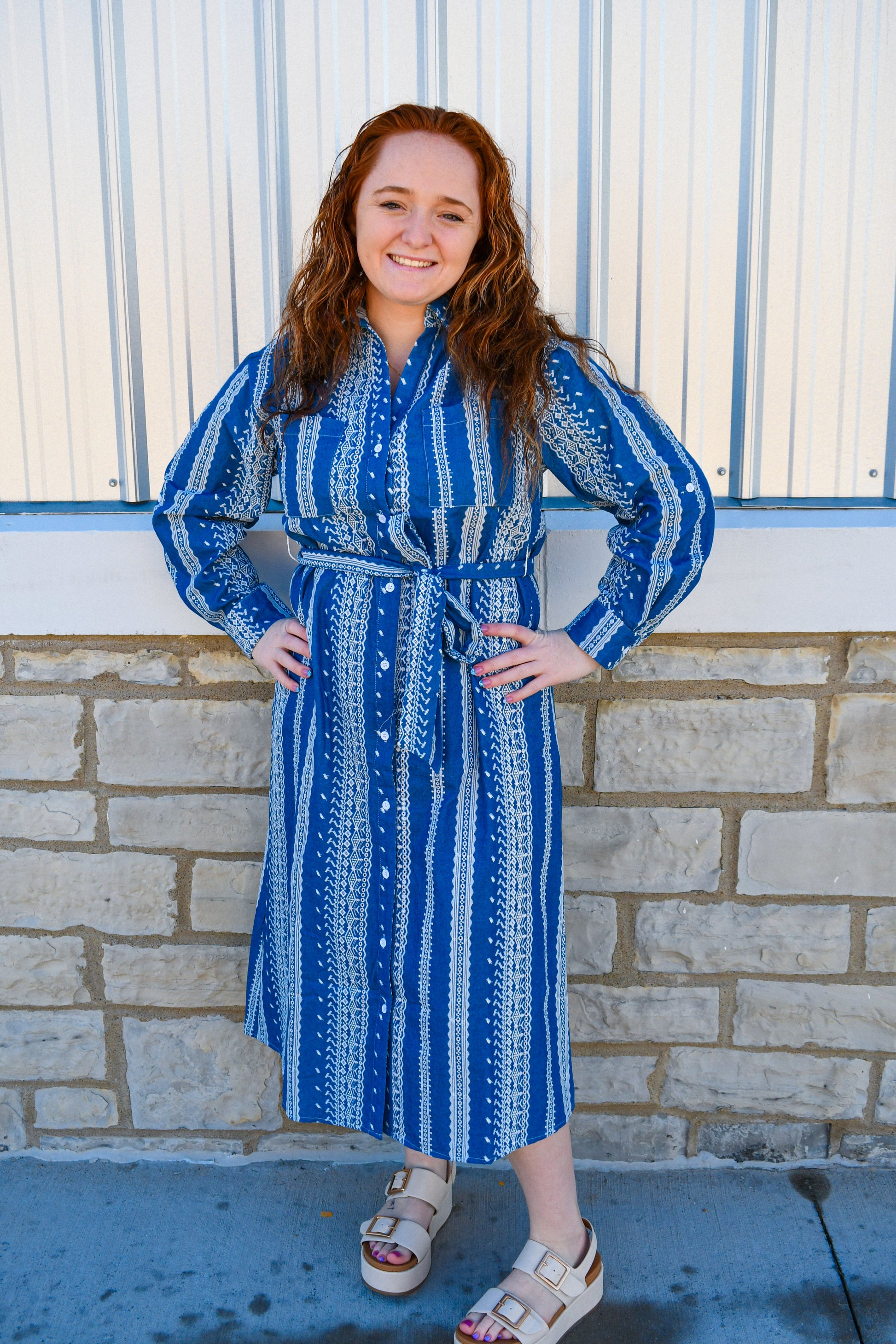 Denim Embroidered Midi Shirt Dress Osage Chic Boutique Denim Embroidered Midi Shirt Dress Osage Chic Boutique
