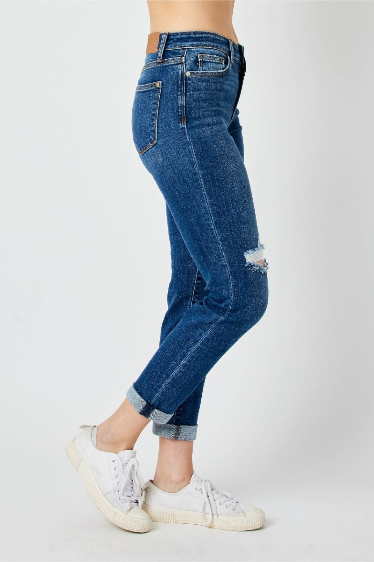 Judy Blue Caroline Mid-Rise Distressed Jeans (JB 82607)