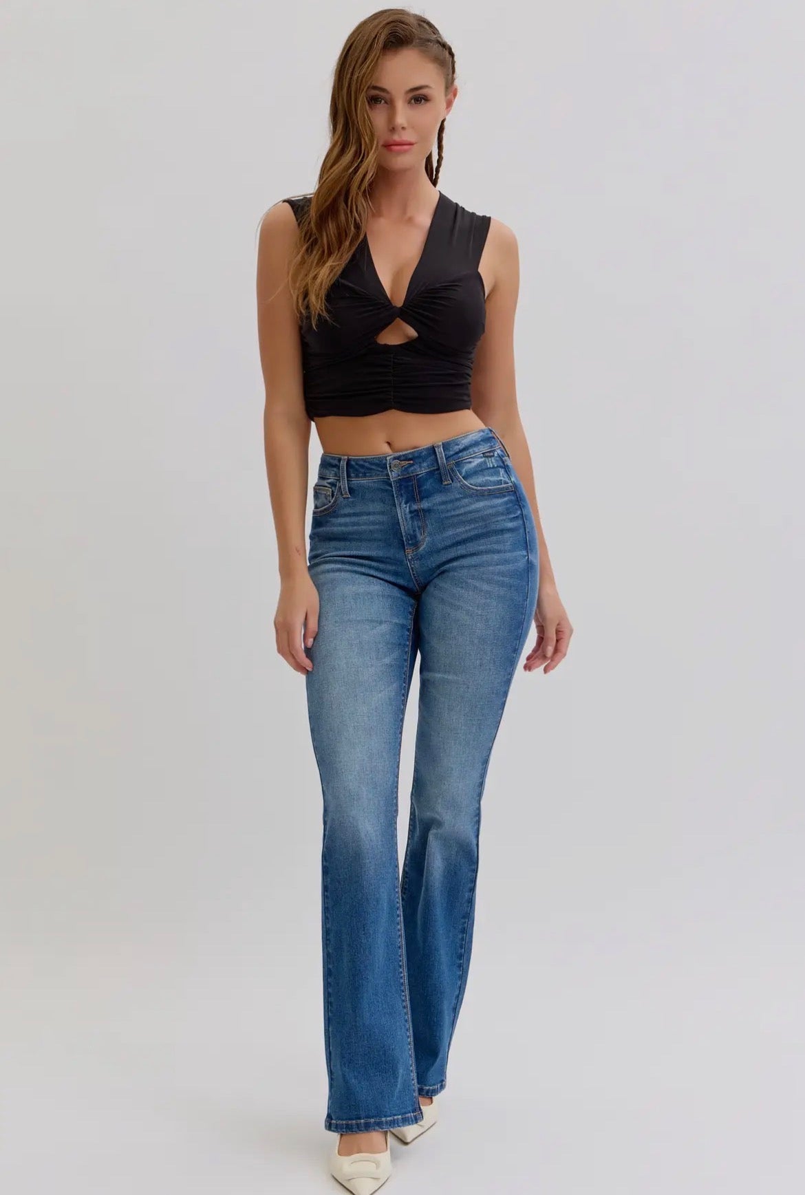 Vanessa Mid Rise Bootcut Jeans
