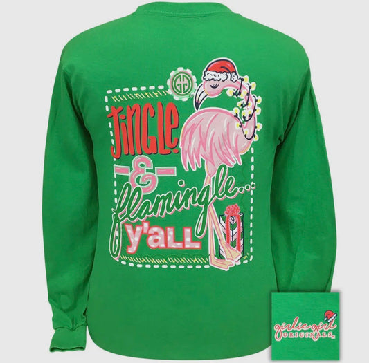 Jingle & Flamingle Long Sleeve Tee