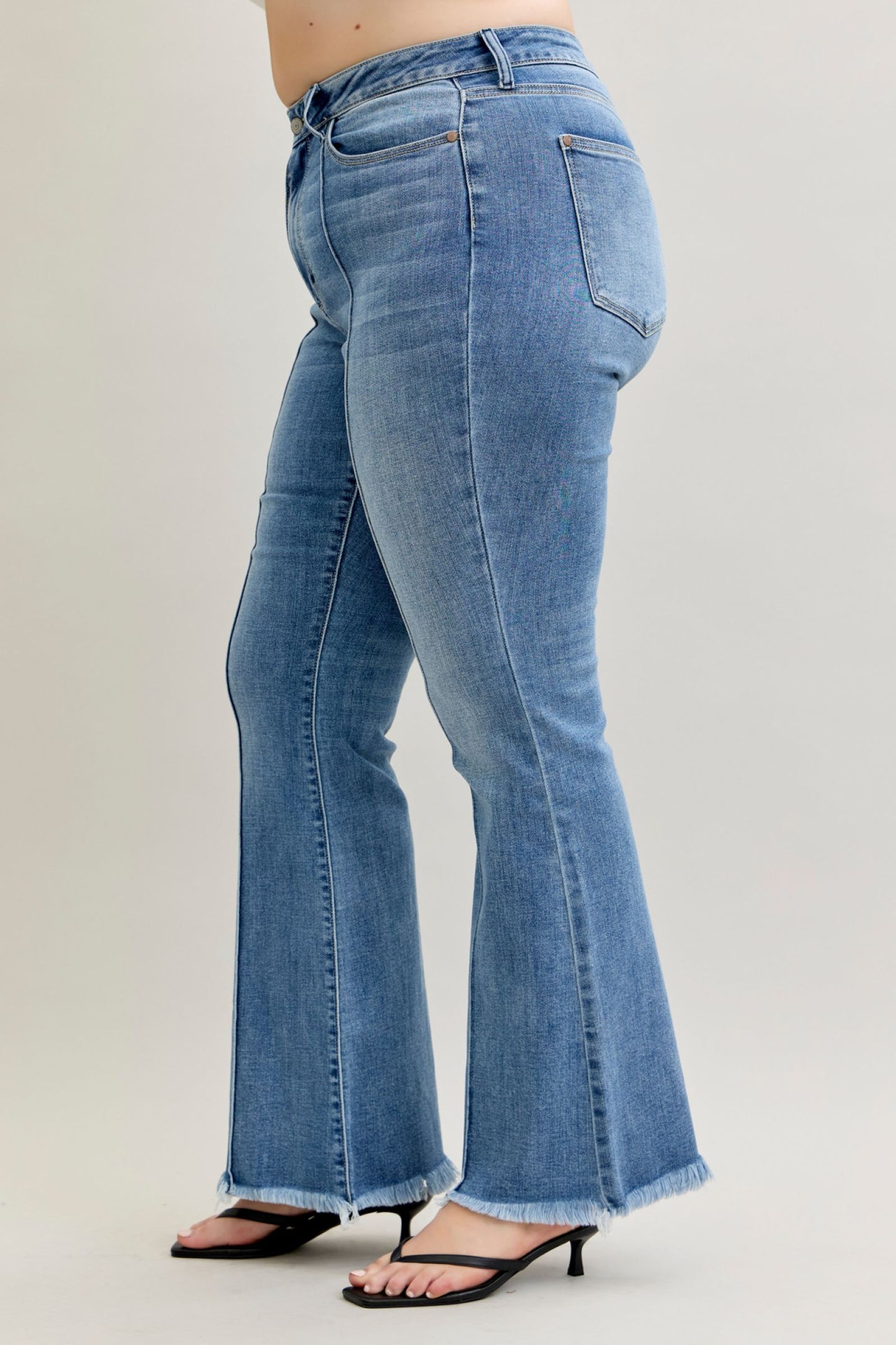 Judy Blue Gracie High Rise Front Pintuck Flare Jeans (JB 82687)