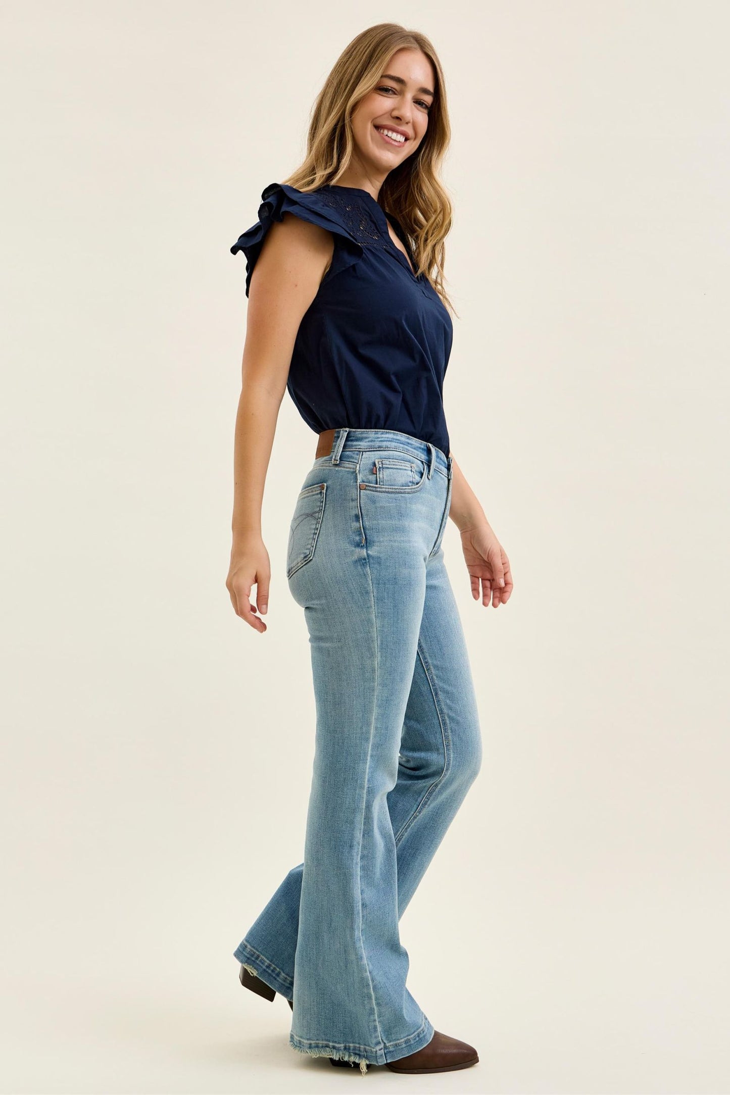 Judy Blue Allie Multi-Inseam Mid Rise Flare Jeans (JB 82718)