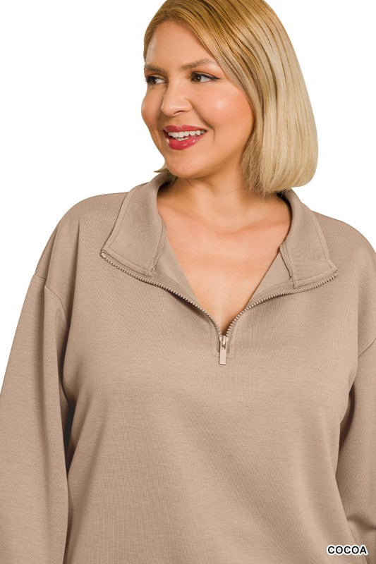 Cocoa Lightweight Scuba 1/4 Zip Pullover