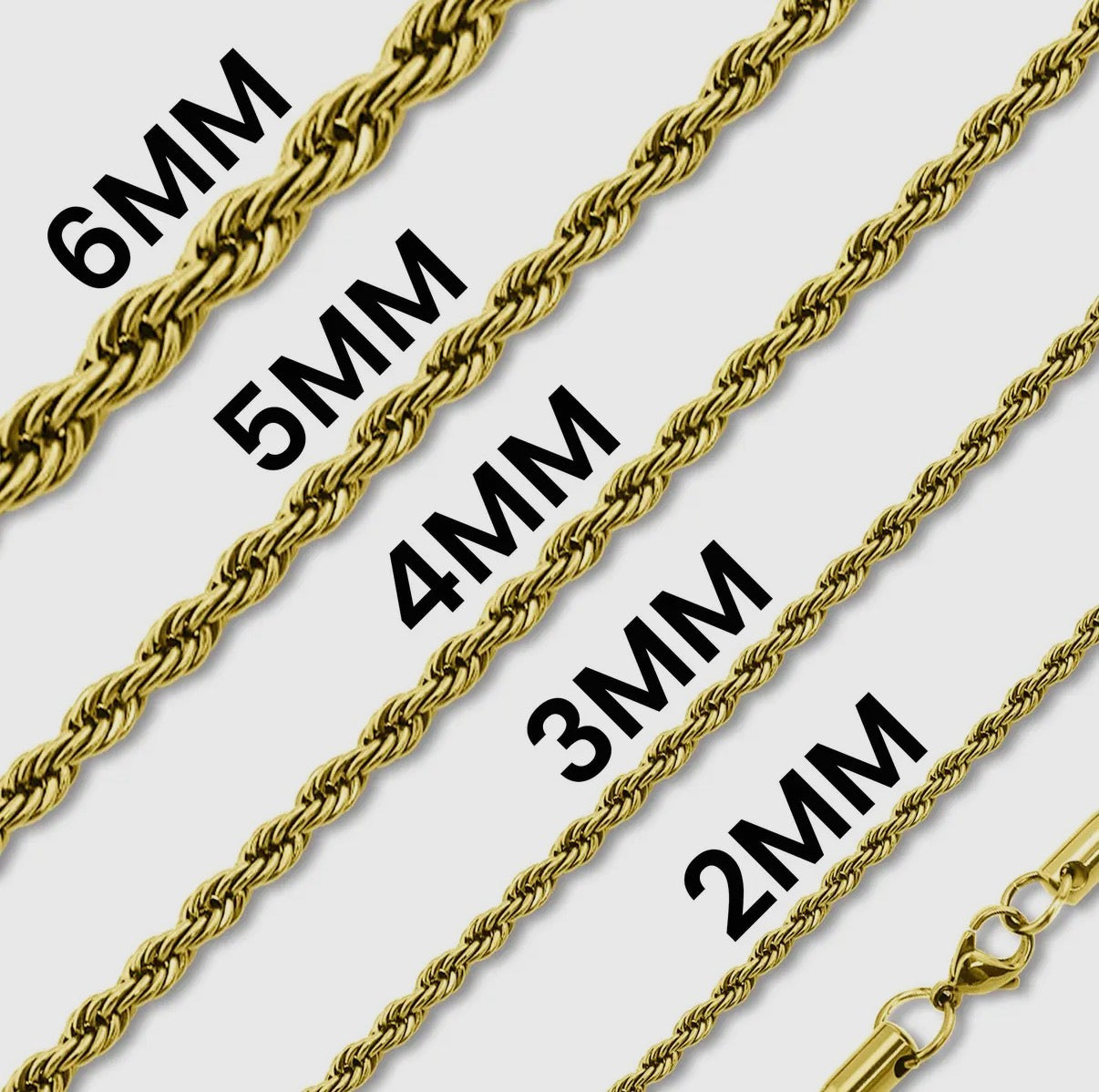 4mm Rope Chain Necklace