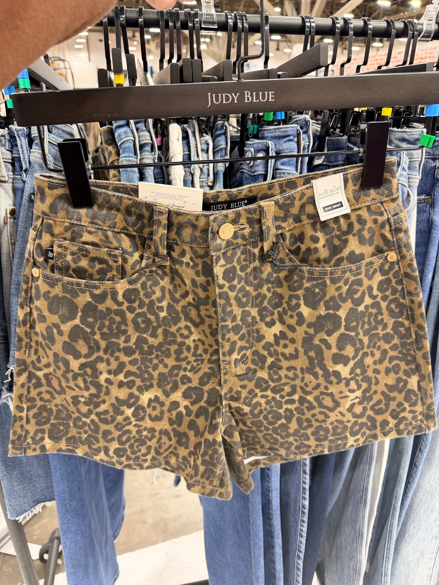 Judy Blue Molly High Rise Leopard Denim Shorts (JB 150392)