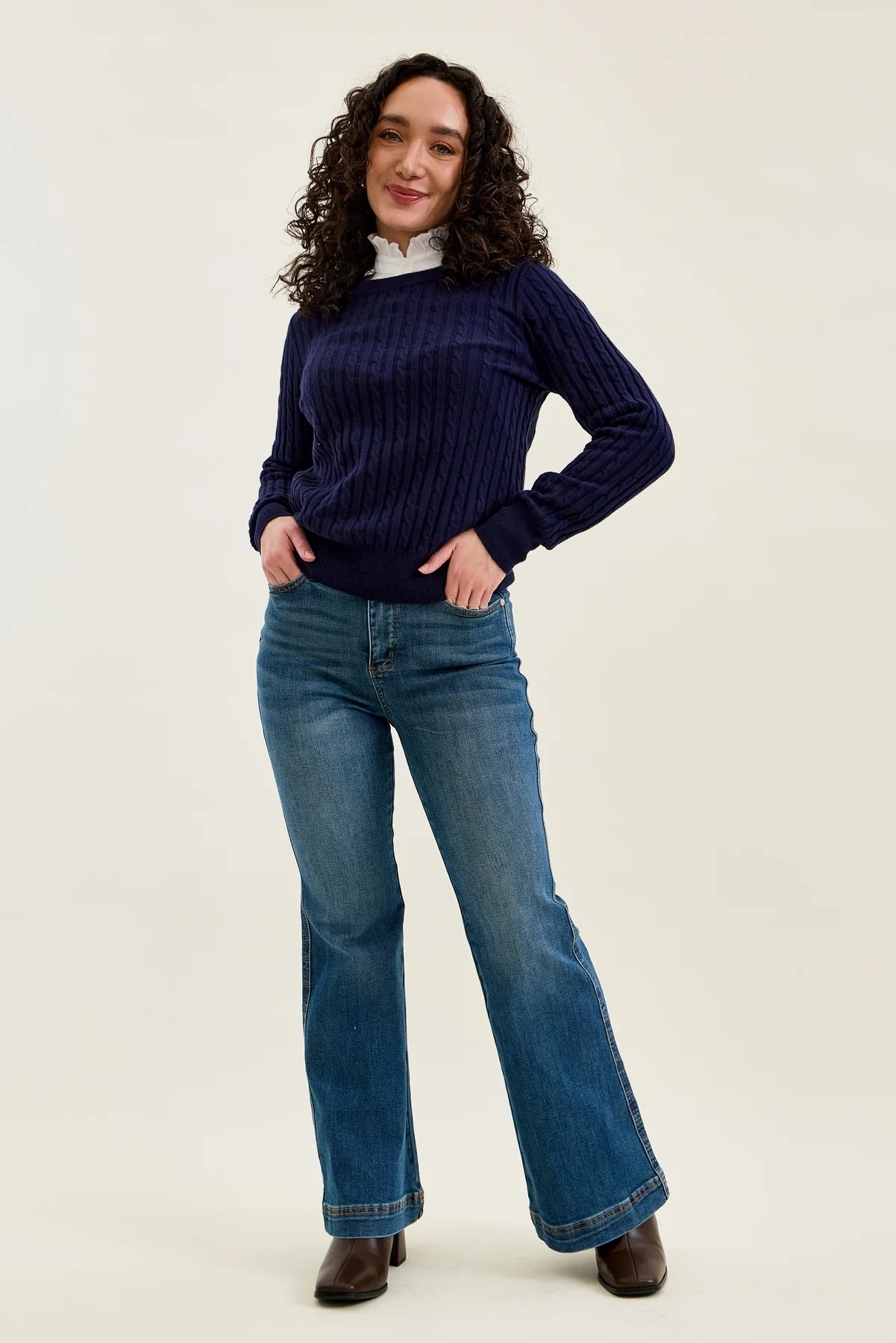 Judy Blue Penny Petite High Rise Flare Jeans (JB 881018)