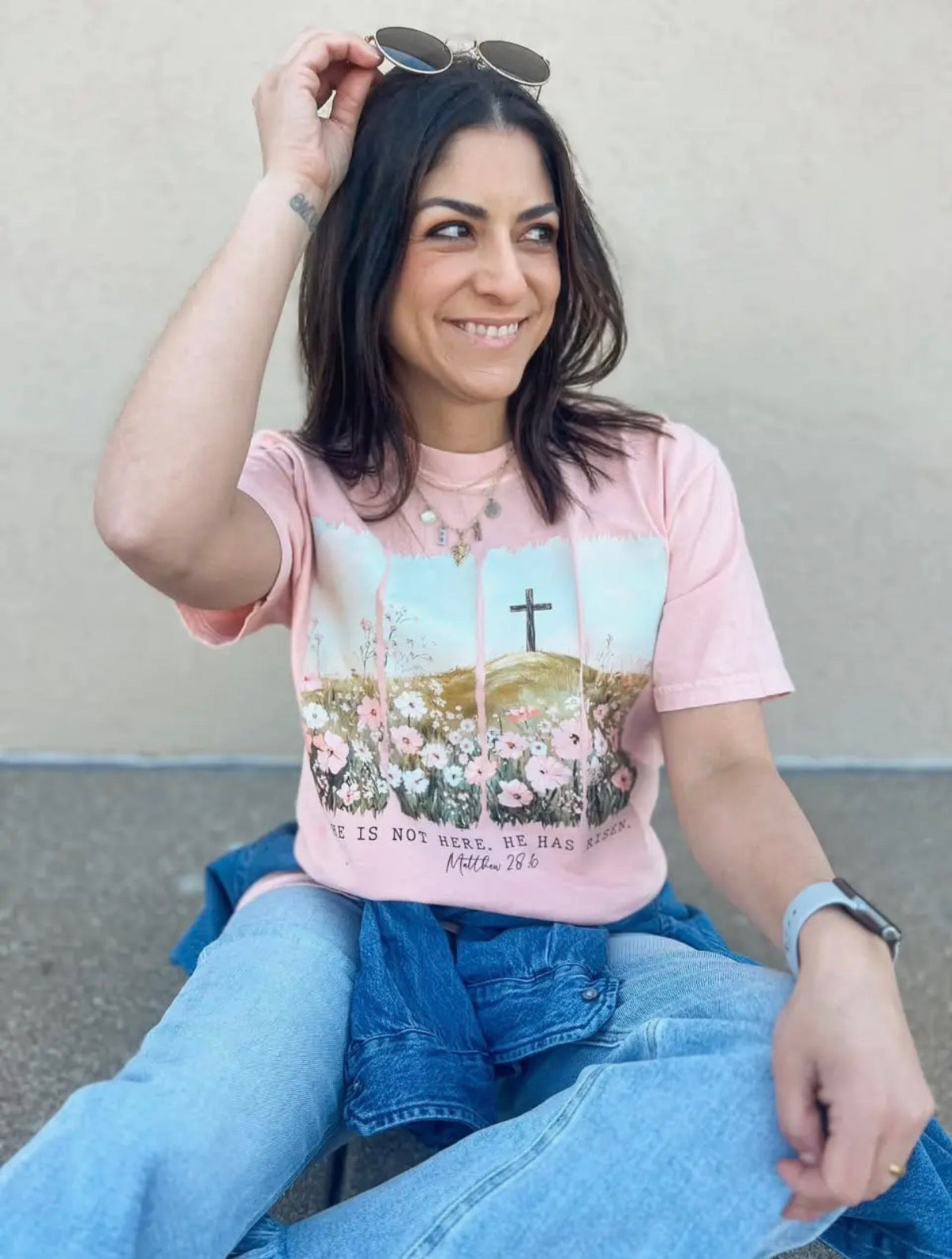 He Has Risen Comfort Colors Tee