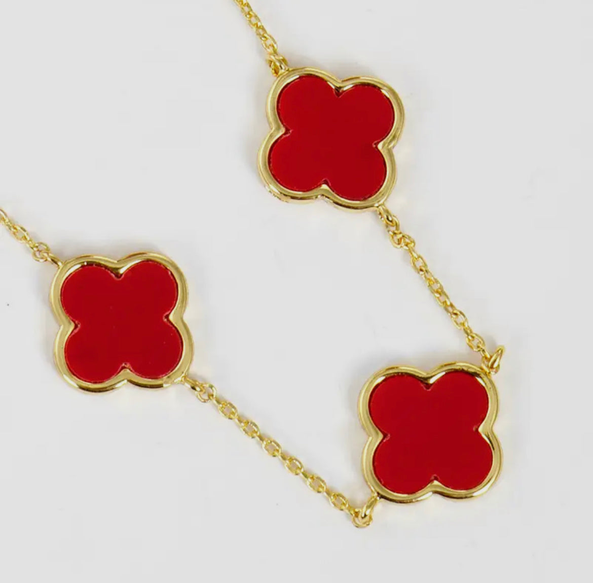 Enamel Clover Necklaces