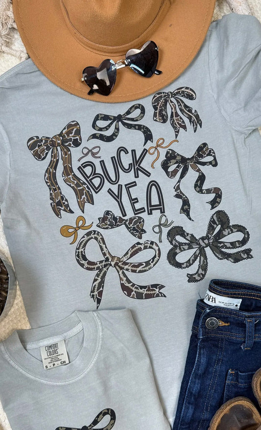 Buck Yea Camo Bow Comfot Colors Tee