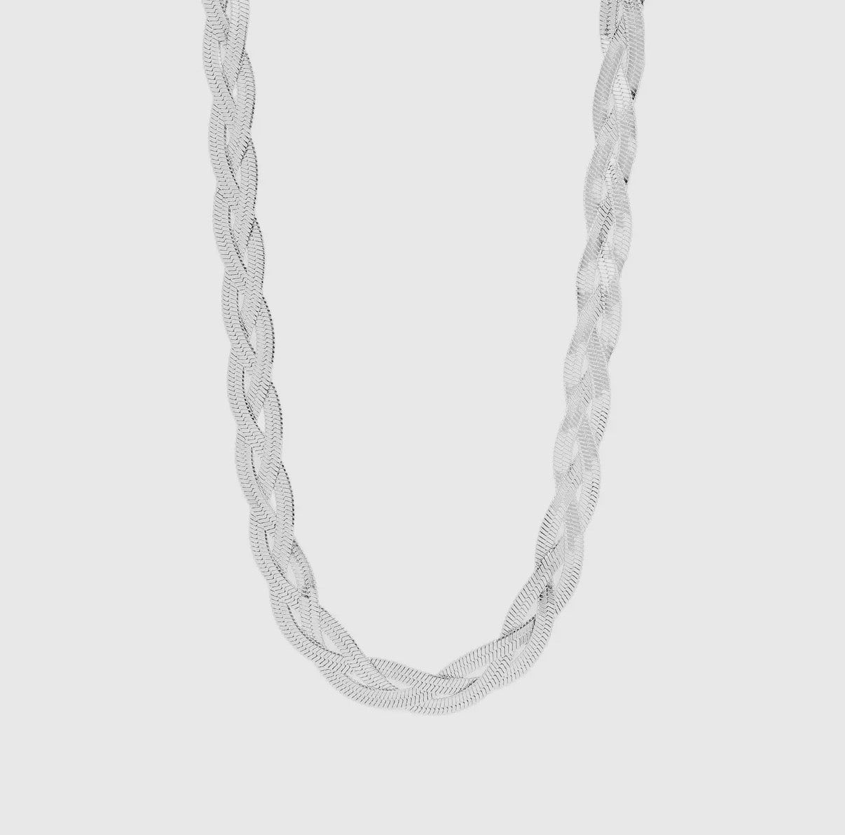 Interwoven Herringbone Chain Necklace
