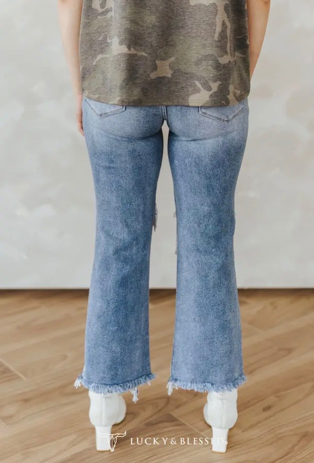 The Outlaw High Rise Cropped Flare Jeans