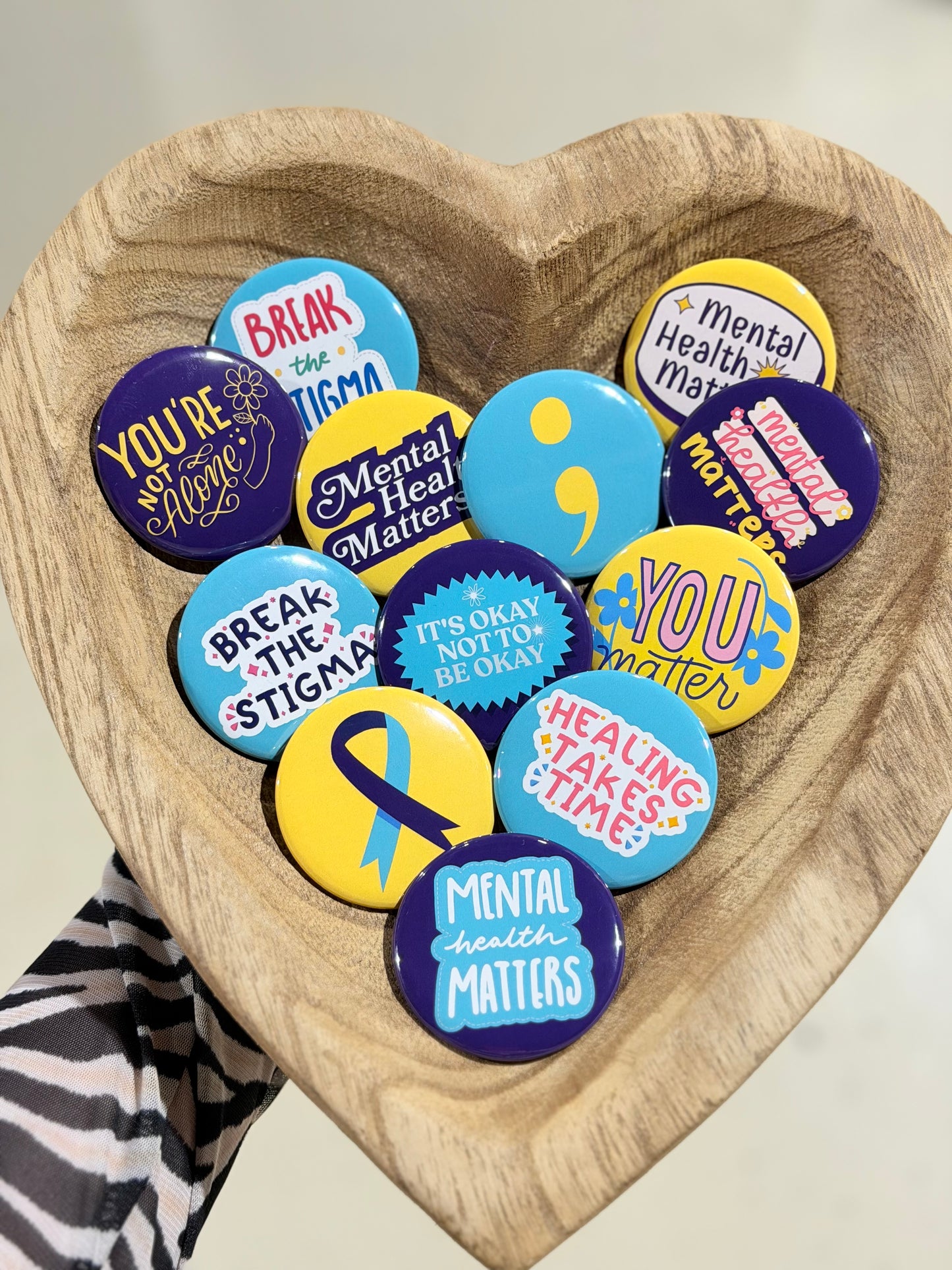 Mental Health Matters Button Pins