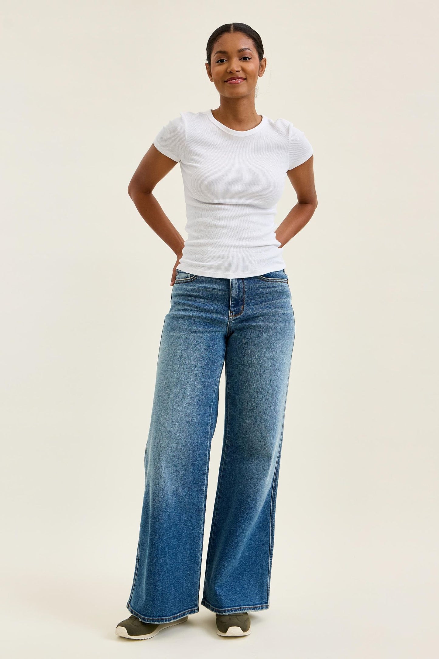 Judy Blue Teddi High Rise Retro Wide Jeans (JB 82720)