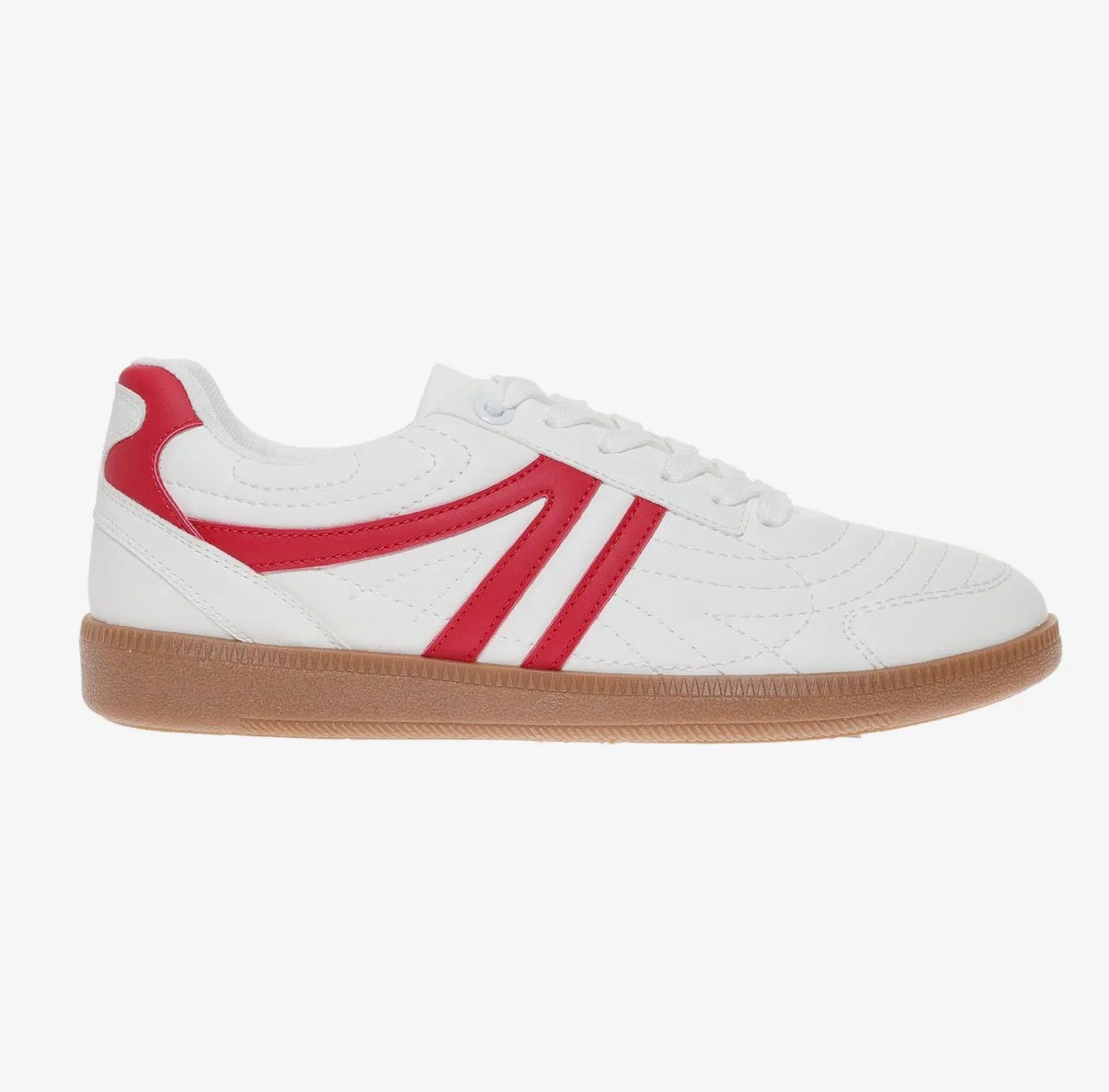 White + Red Poppy Sneakers