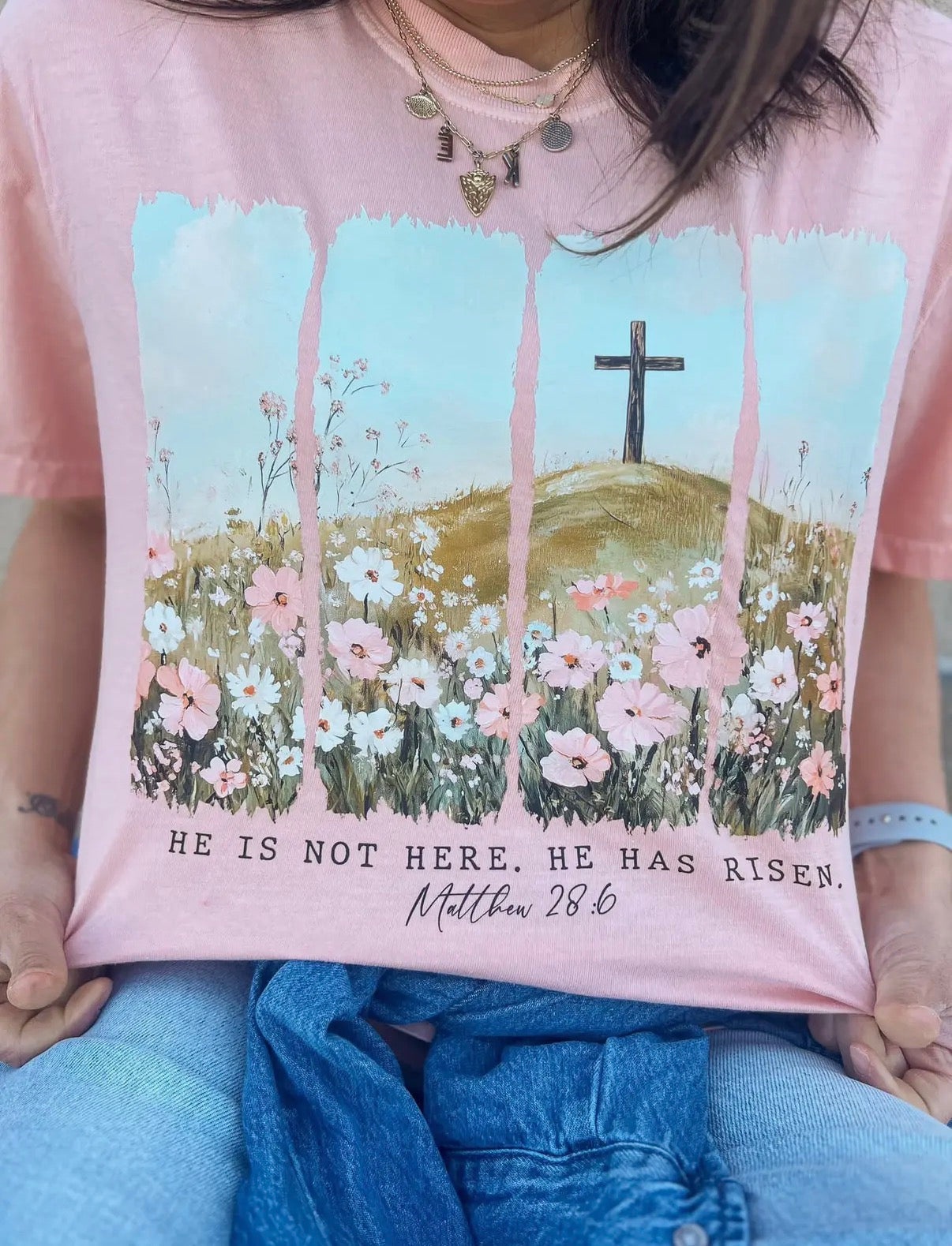 He Has Risen Comfort Colors Tee