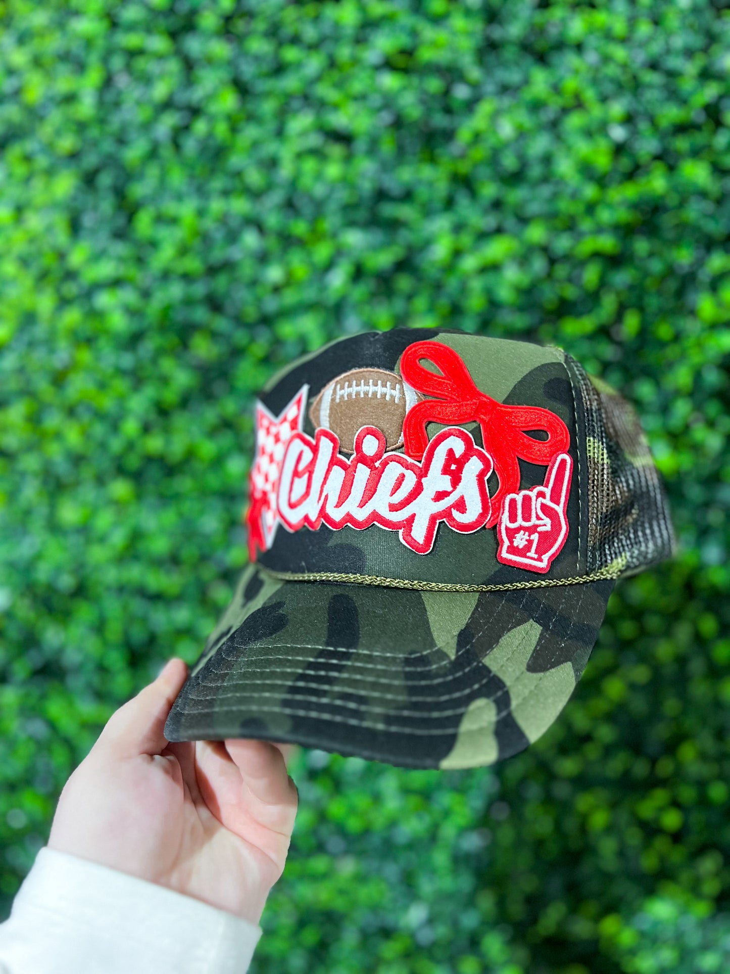 Camo Chiefs Football #1 Trucker Hat