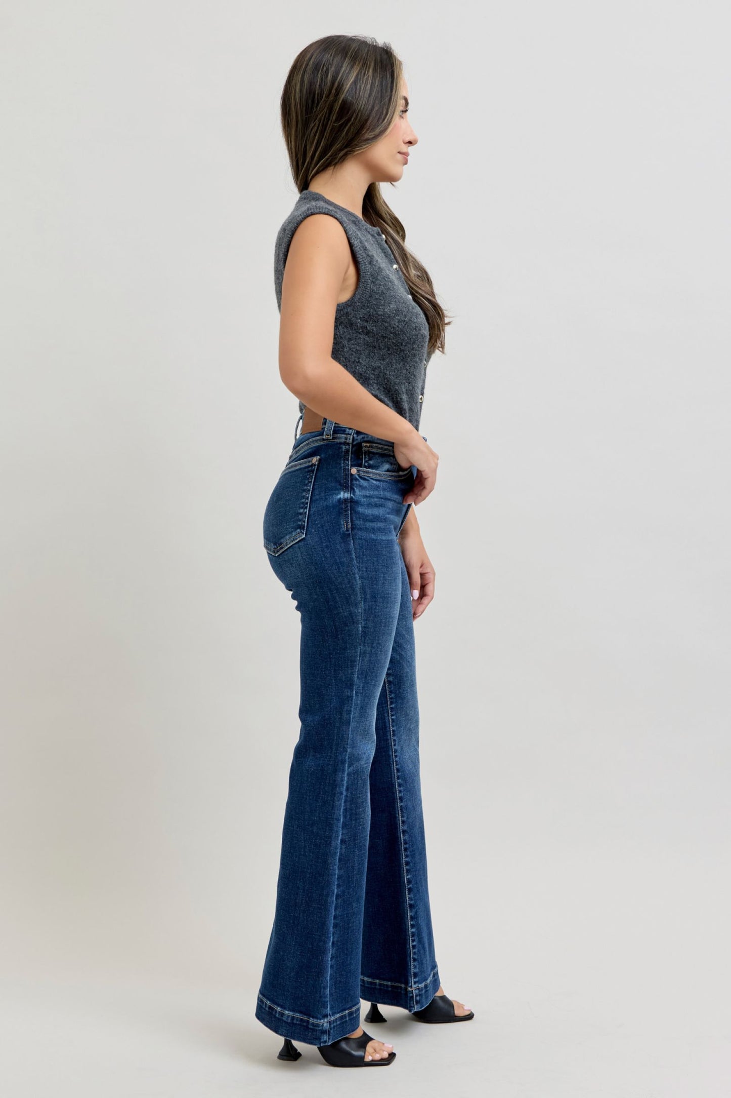 Judy Blue Petite Gwen Trouser Flare Jeans (JB 82637 PT)