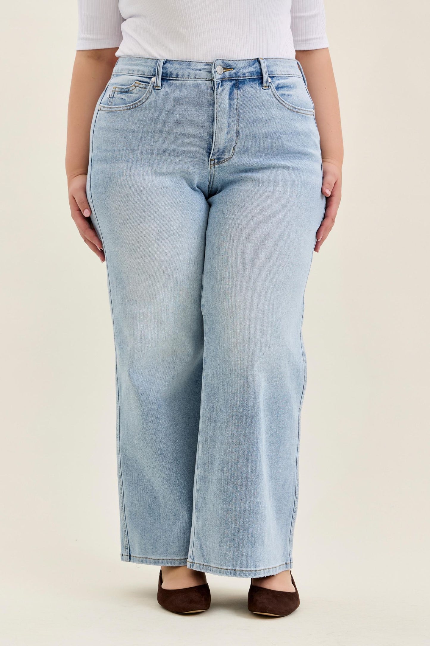 Judy Blue Renee Petite High Rise Retro Wide Jeans (JB 881128)