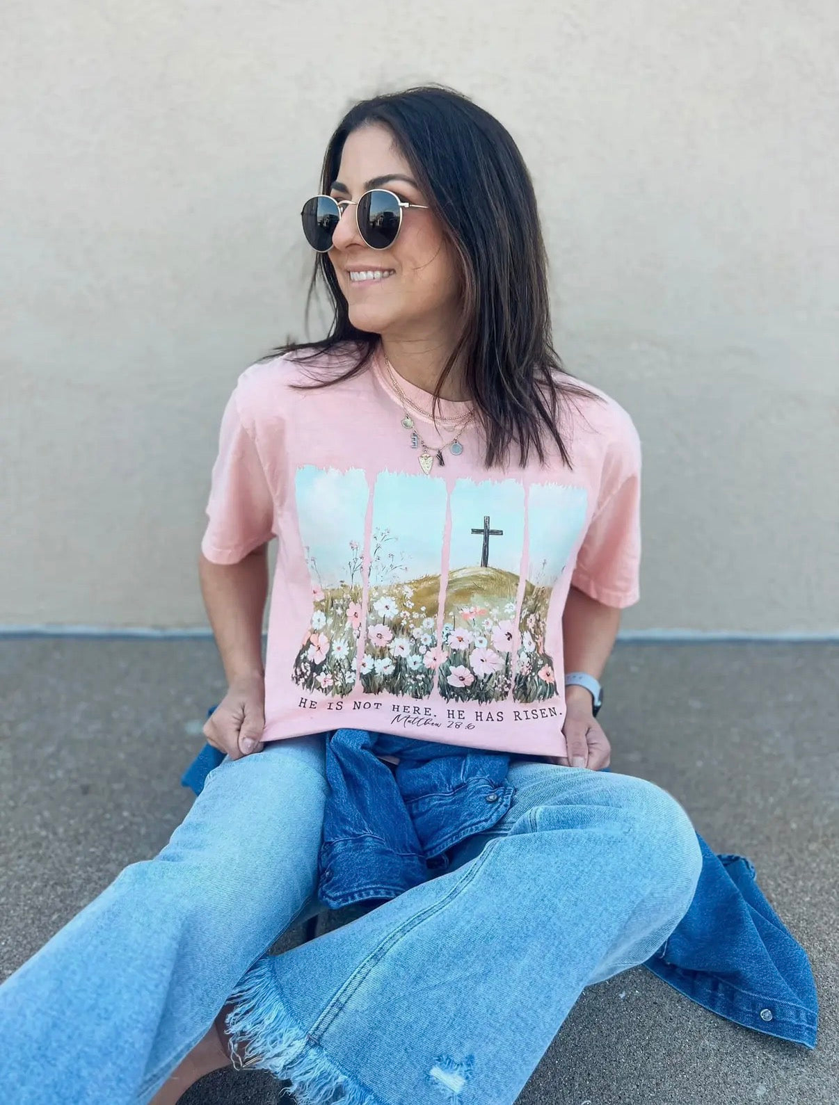 He Has Risen Comfort Colors Tee