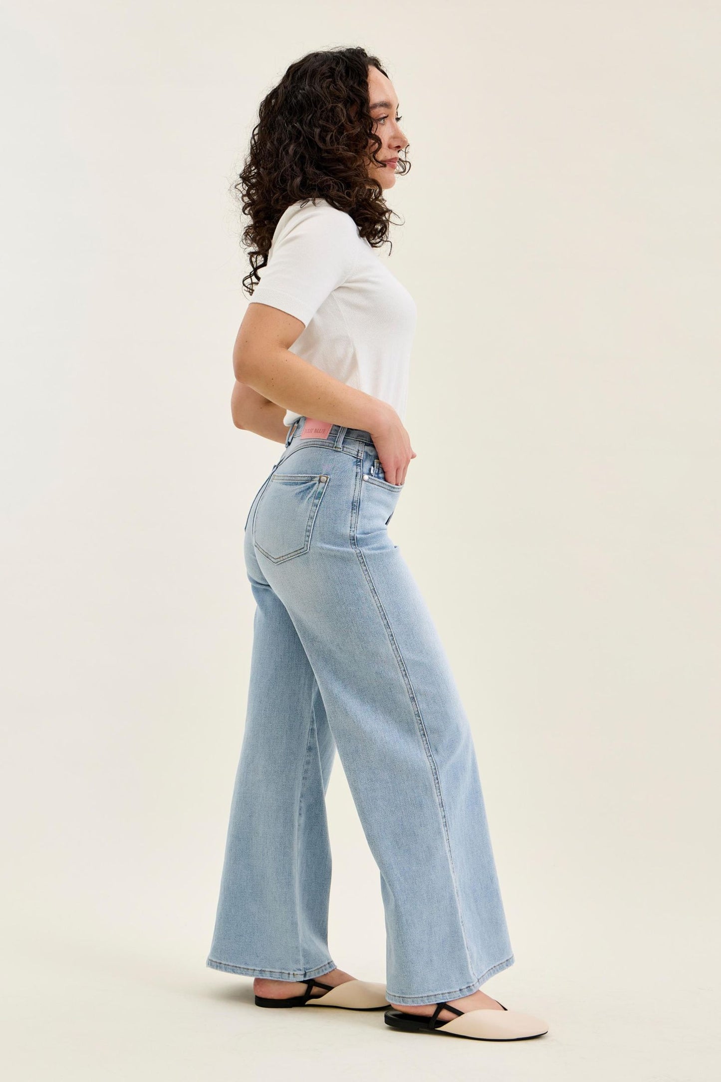 Judy Blue Renee Petite High Rise Retro Wide Jeans (JB 881128)