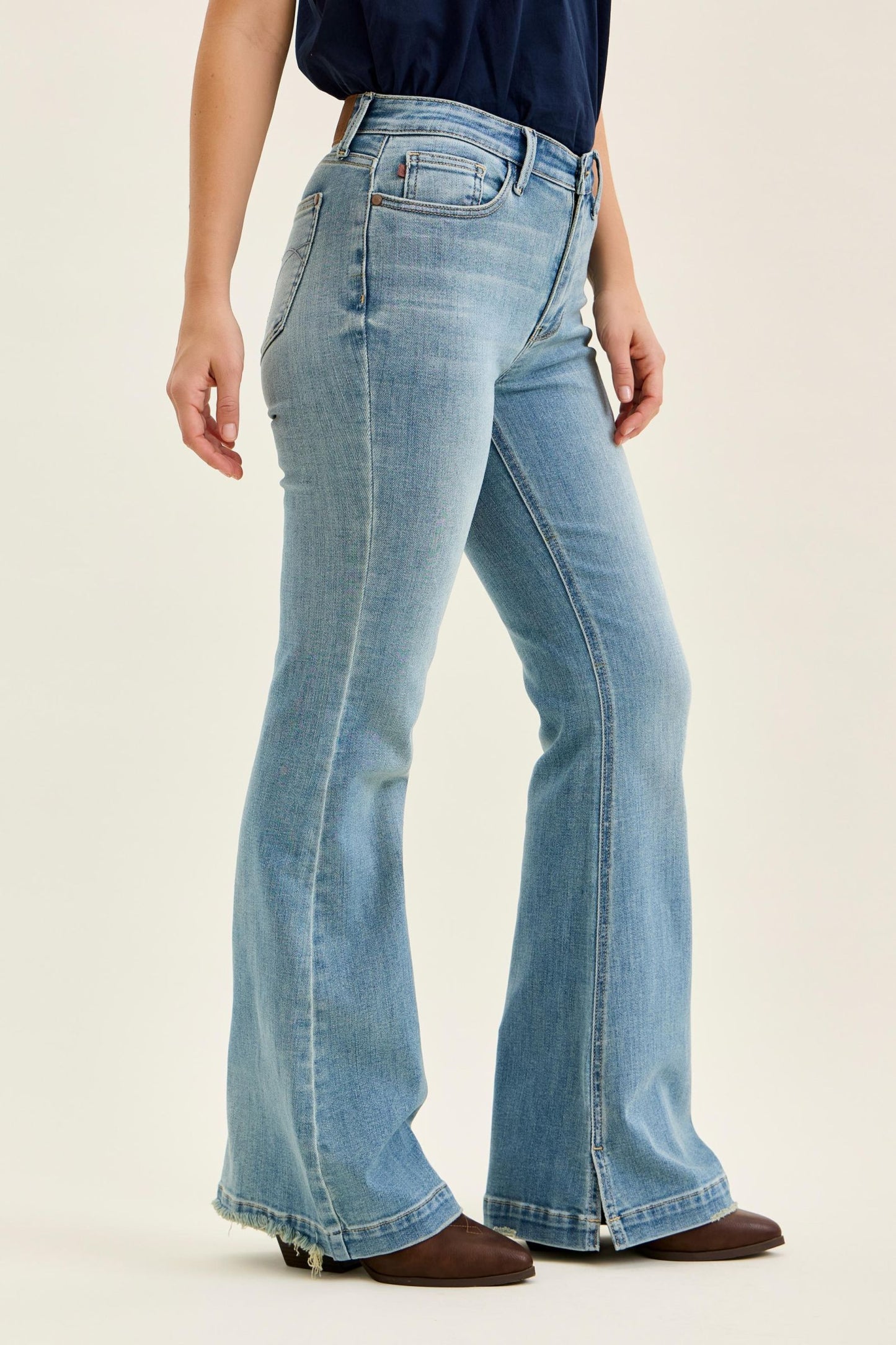 Judy Blue Allie Multi-Inseam Mid Rise Flare Jeans (JB 82718)
