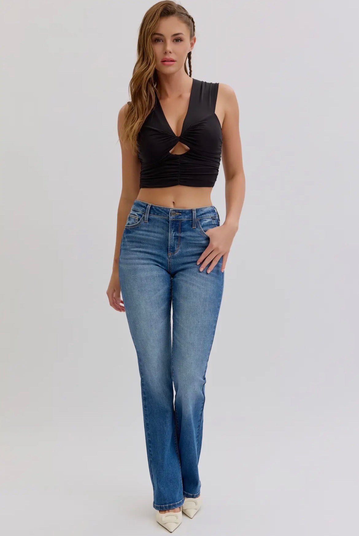 Vanessa Mid Rise Bootcut Jeans