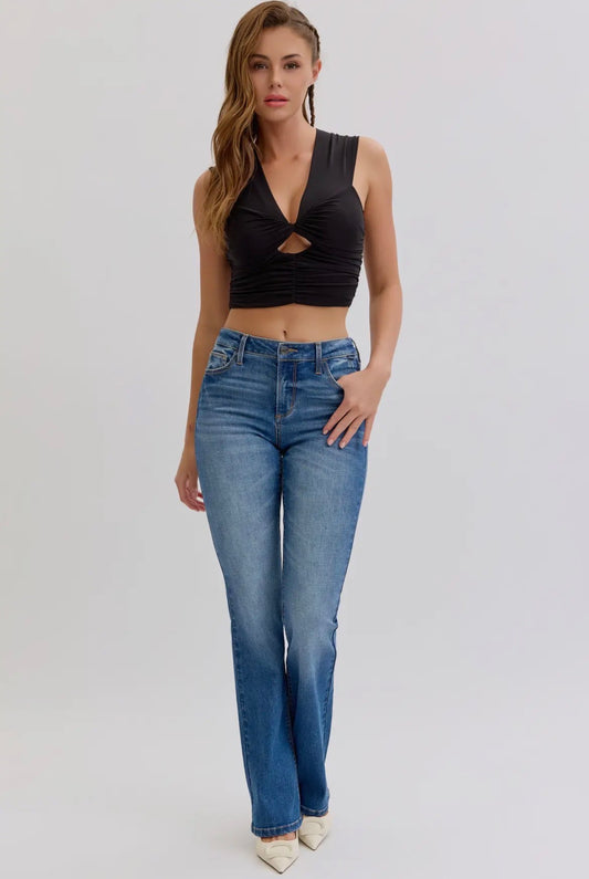 Vanessa Mid Rise Bootcut Jeans