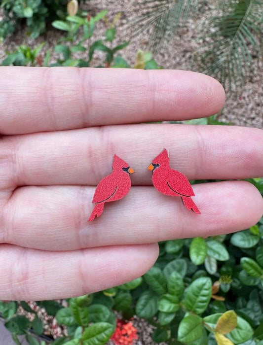 Cardinal Stud Earrings