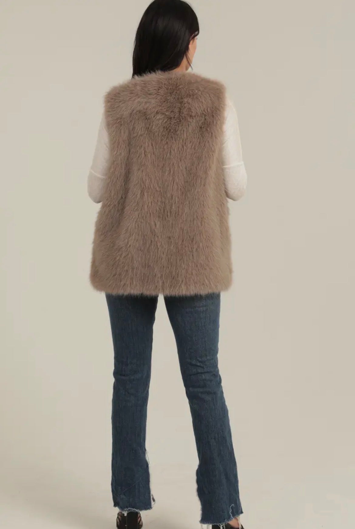 Mocha Faux Fur Vest