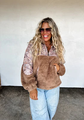 Blakeley Camo Sherpa Pullover