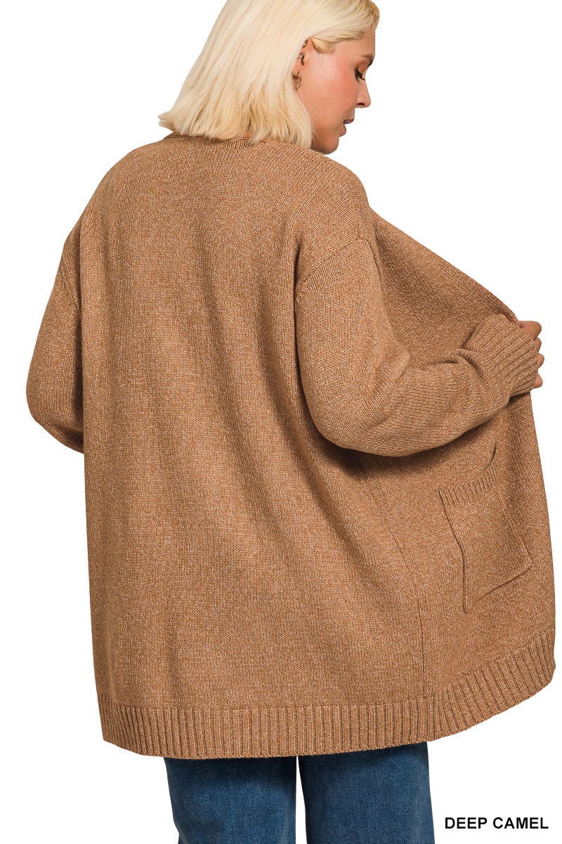 Deep Camel Sweater Cardigan