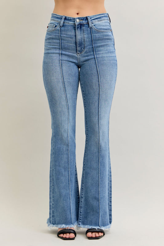 Judy Blue Gracie High Rise Front Pintuck Flare Jeans (JB 82687)