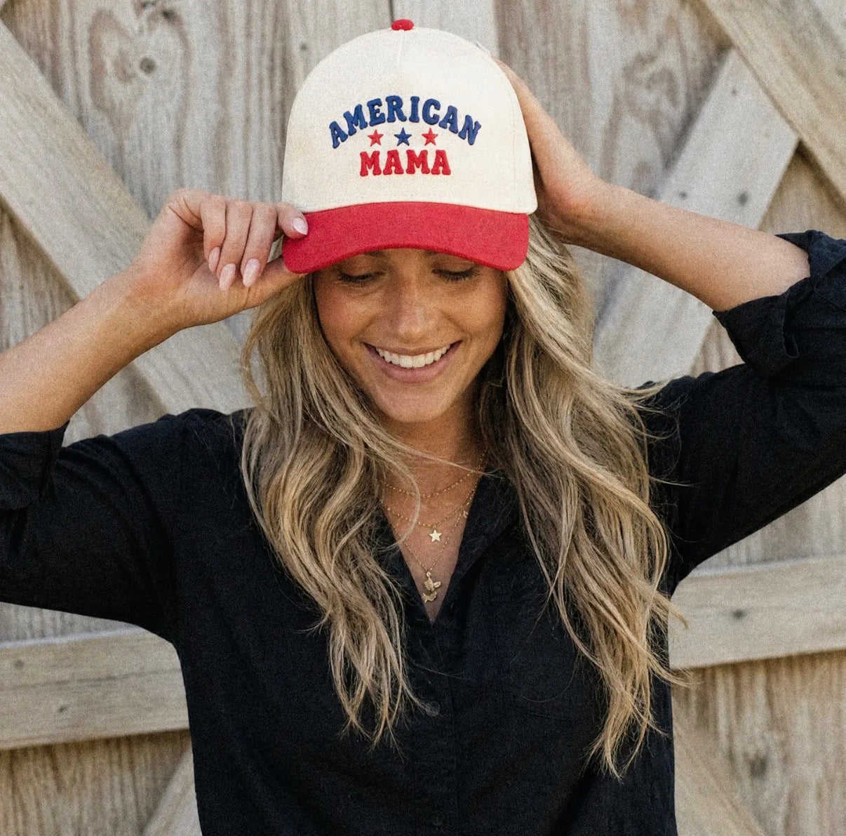 American Mama Embroidered Trucker Hat